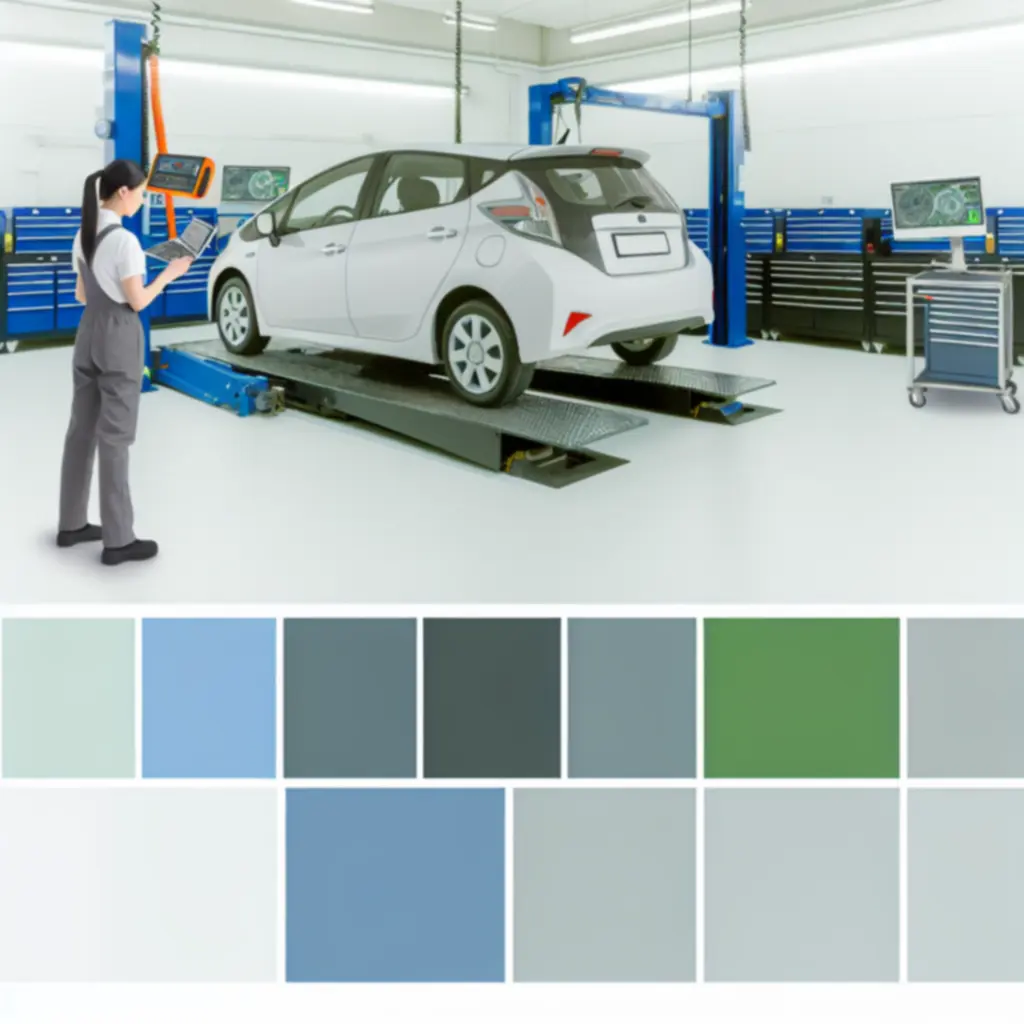 Hybride auto op brug tijdens diagnose