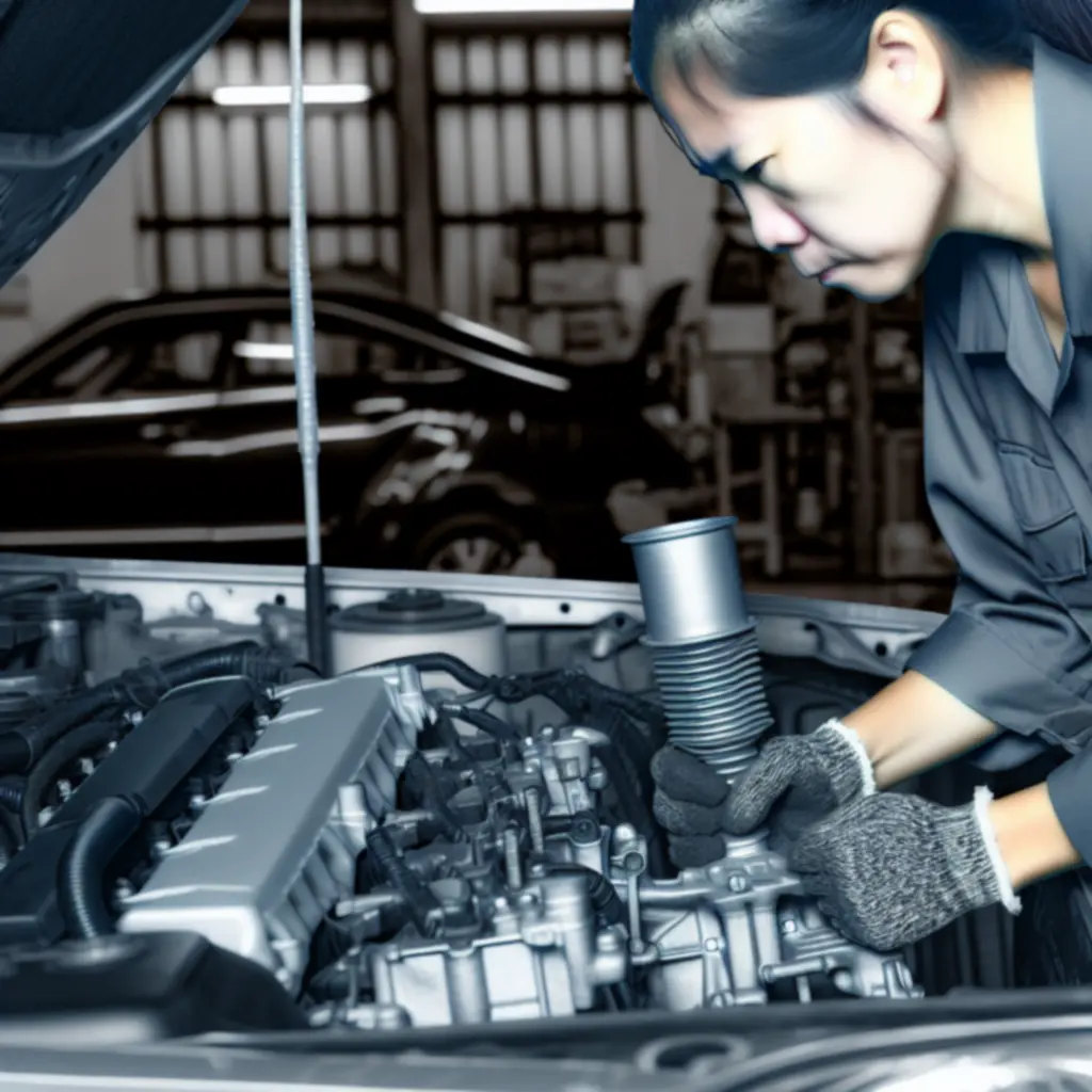 Monteur Sara Janssen repareert remsysteem